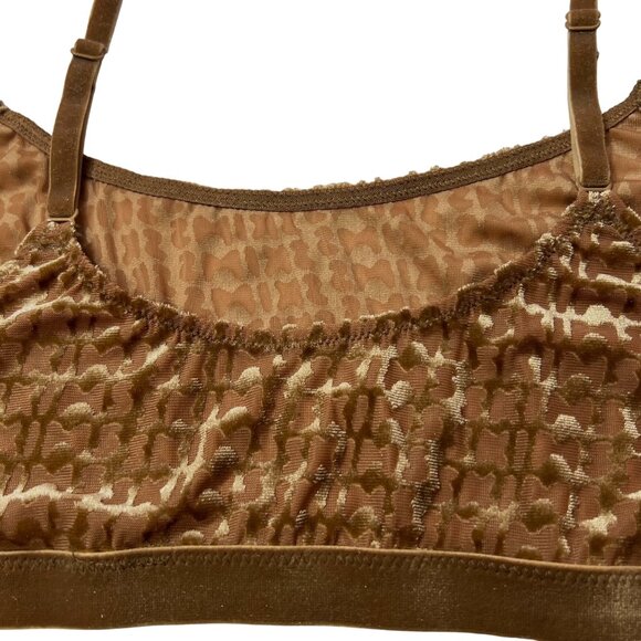 SKIMS Velvet Logo Scoop Bralette Chai Medium - Picture 6 of 11